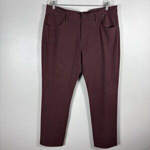 Travis Mathew Men's 38x31 Plum Open To Close 2.0 Performance Twill Stretch Pants